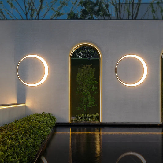 Applique Murale LED Extérieure Étanche IP65 – Design Lune en Acier Inoxydable 
