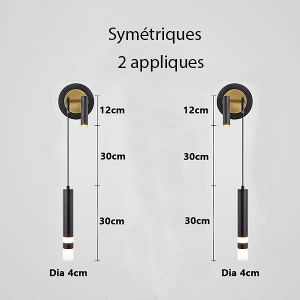 Luxury bedside wall light
