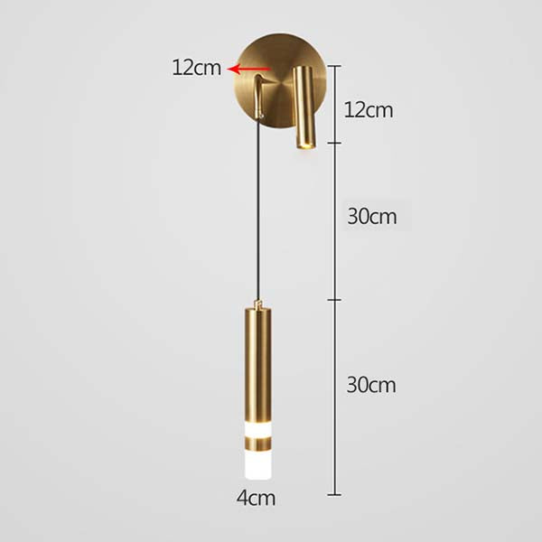 Luxury bedside wall light