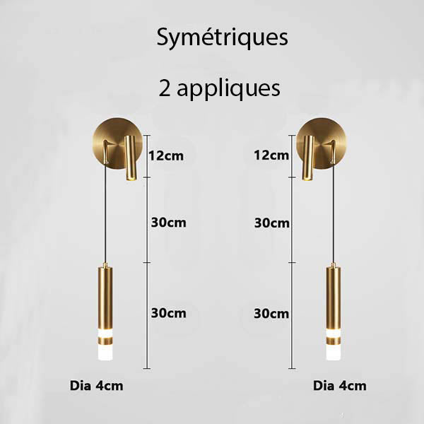 Luxury bedside wall light