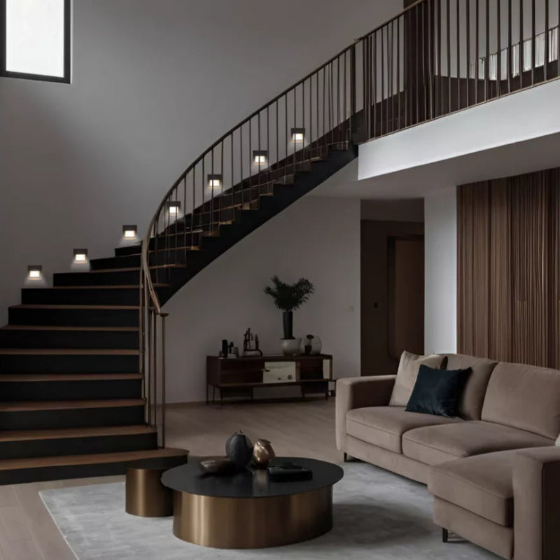 Eclairage escalier modern salon