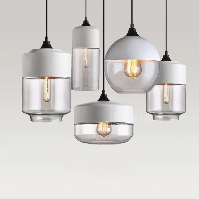 Suspension design blanche plissée moderne LED
