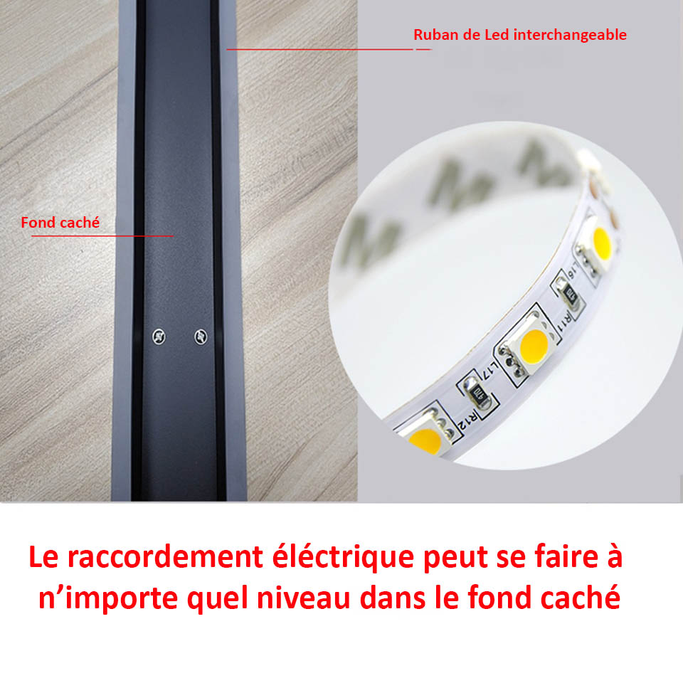 Branchement electrique barre led exterieur