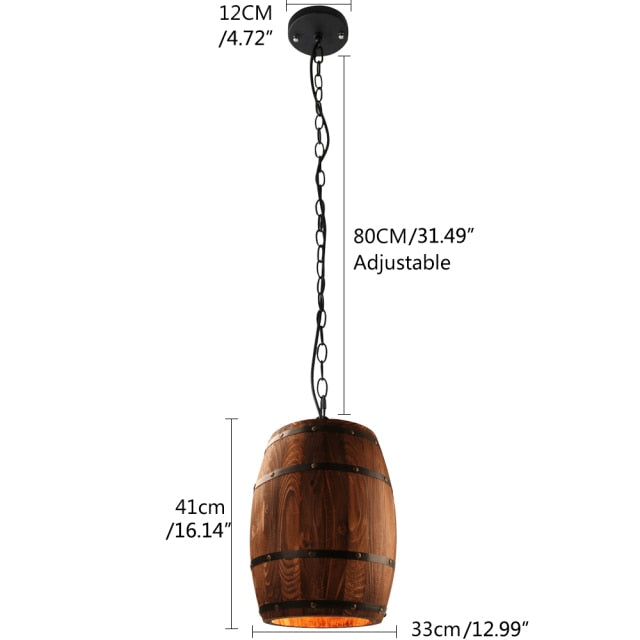 Wood chandelier