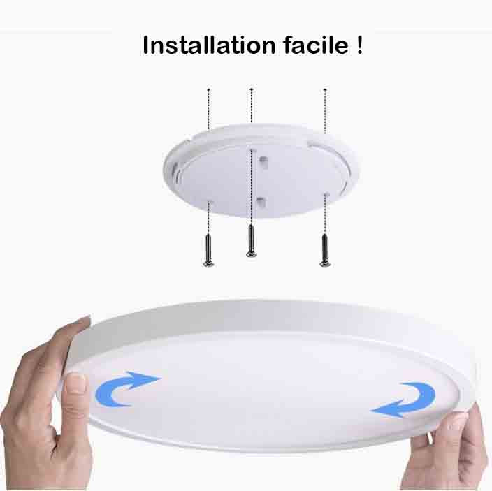 Plafonnier Cuisine Circulaire Led facile