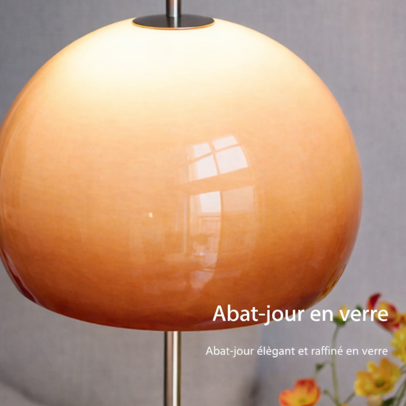 Lampadaire sur Pied en Verre Murano Style - Ambiance 70s & Lounge