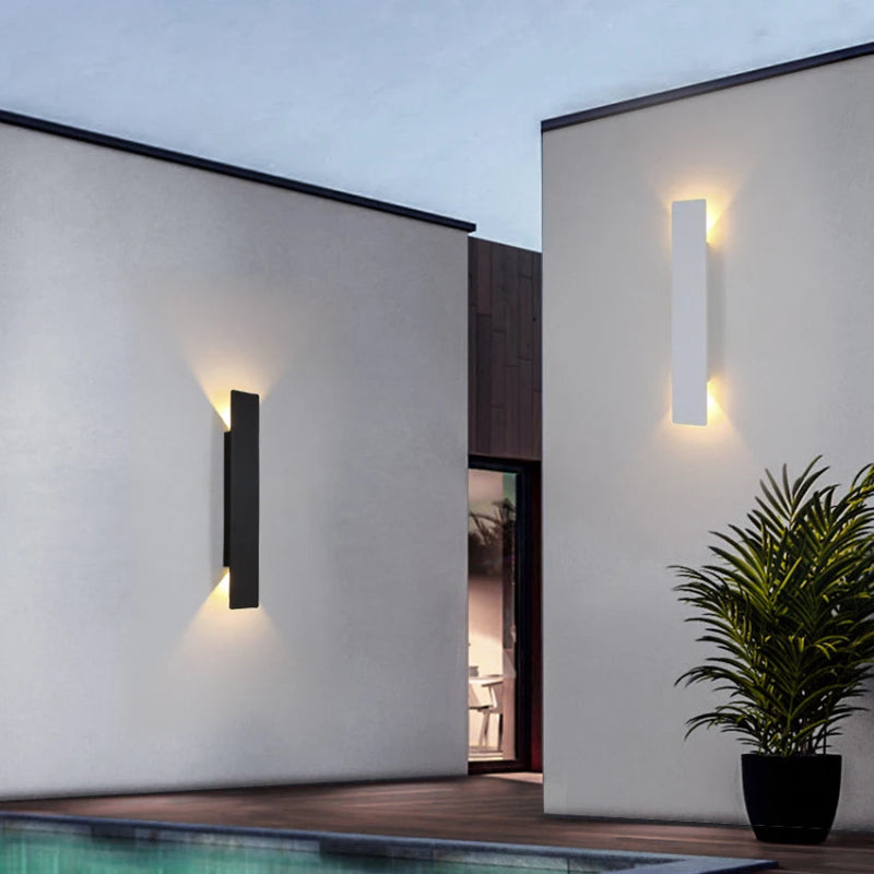 Applique Murale LED Extérieure IP65 Noir blanc piscine