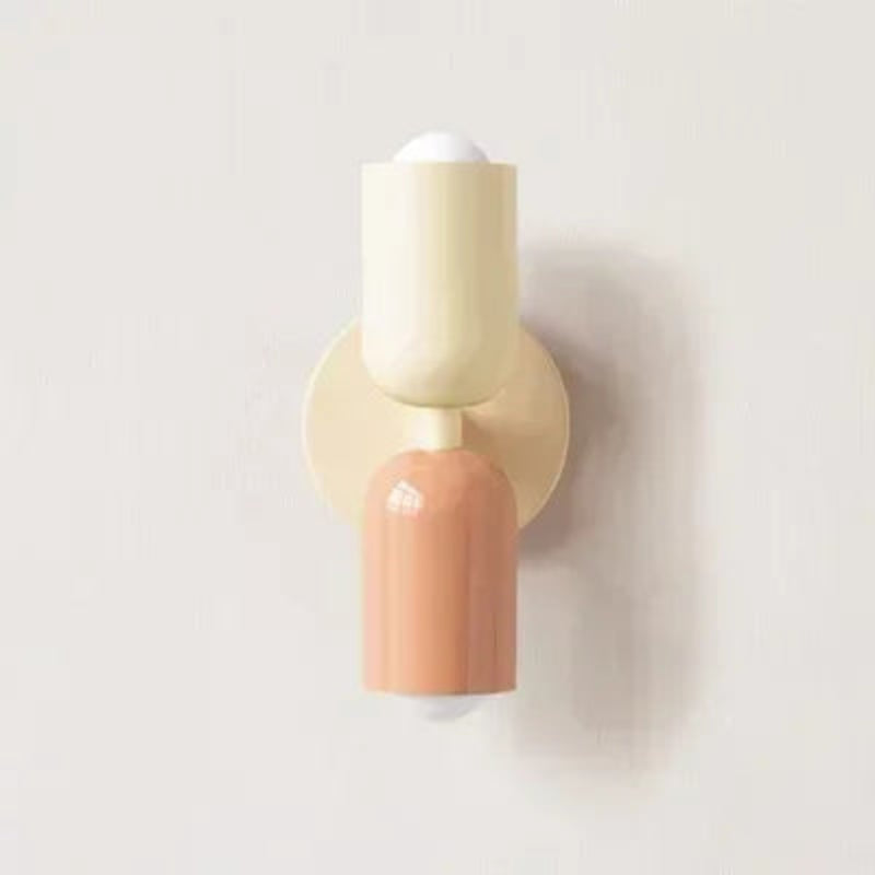 Applique Murale Rétro 70's Colorée blanc rose