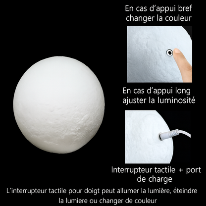 Lampe de Nuit LED Lunaire 