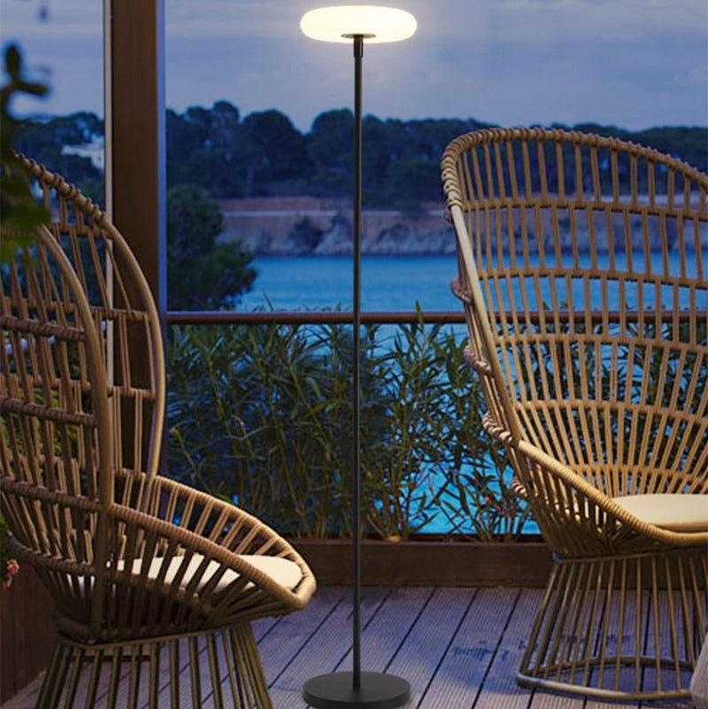 Lampe Solaire d’Extérieur Sur Pied terrasse arrondi