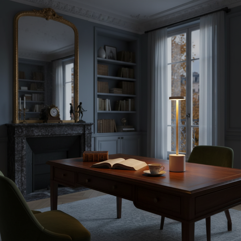 Lampe de table sans fil presentation bureau