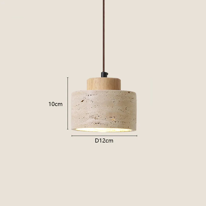 Luppa Suspension en Pierre Jaune Naturelle details modèle court clair