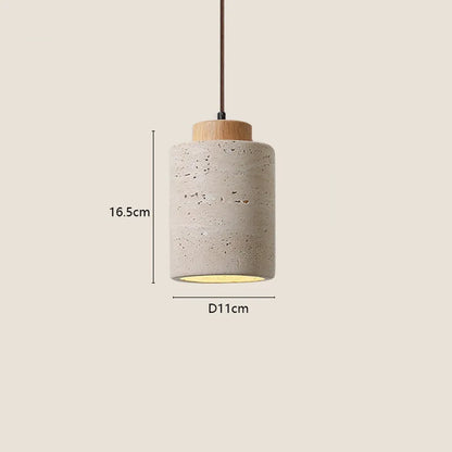 Luppa Suspension en Pierre Jaune Naturelle details modèle long clair