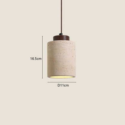 Luppa Suspension en Pierre Jaune Naturelle details modèle long foncé