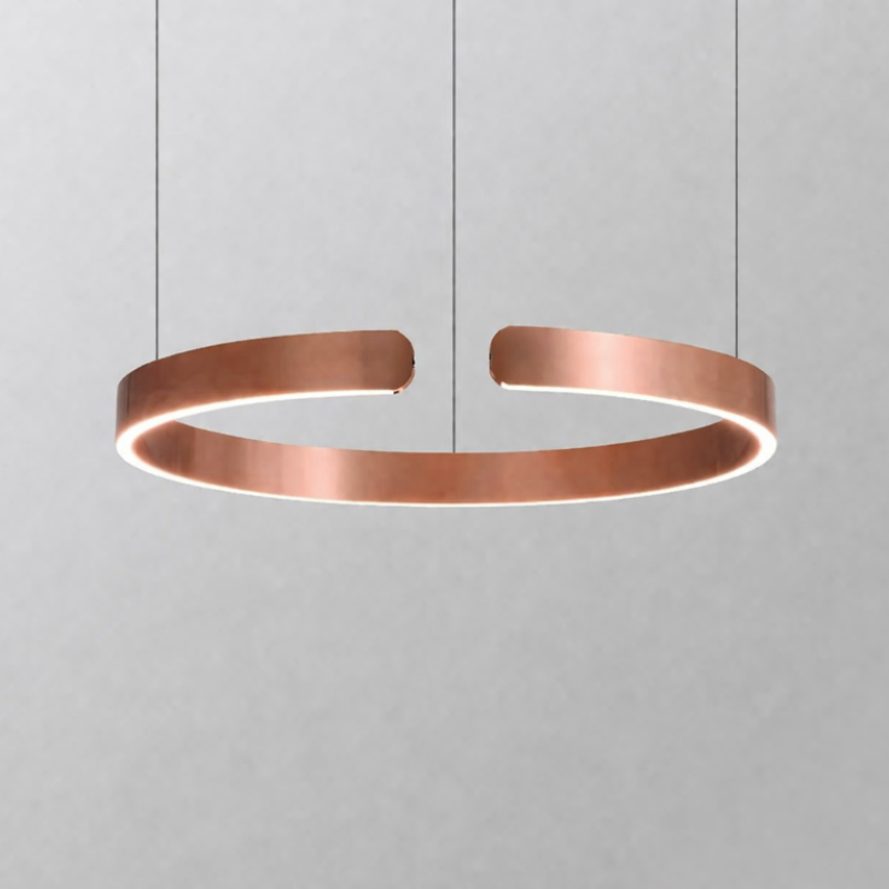 Lustre LED Circulaire Suspendu variant Or rosé