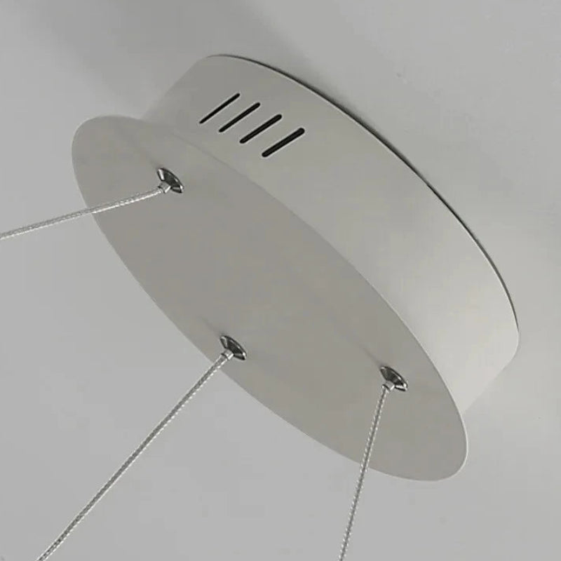 Lustre de Plafond Moderne Blanc socle détail