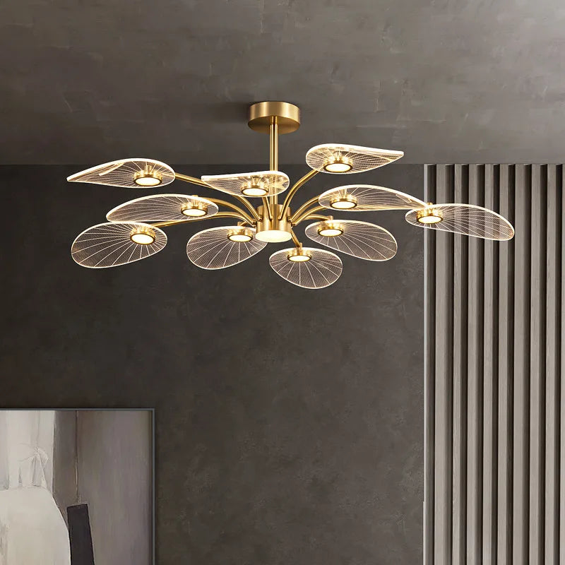 Plafonnier Floral Doré démo luppa