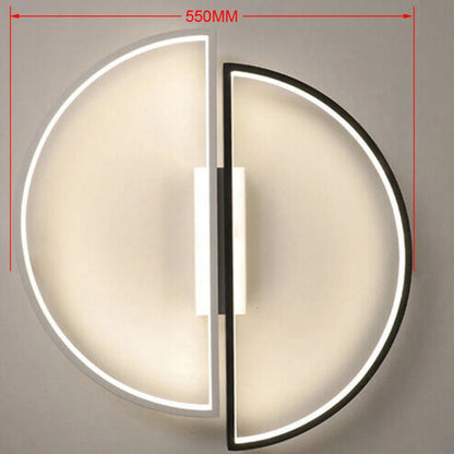 Plafonnier LED Demi-Cercle dimension