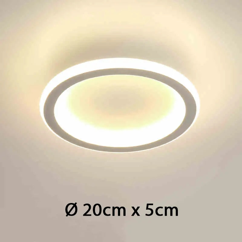 Plafonnier LED Minimaliste 3 Couleurs Rond blanc