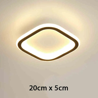 Plafonnier LED Minimaliste 3 Couleurs carré Noir