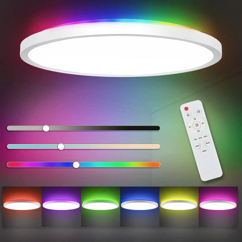 Plafonnier LED avec Rétroéclairage presentation RGB