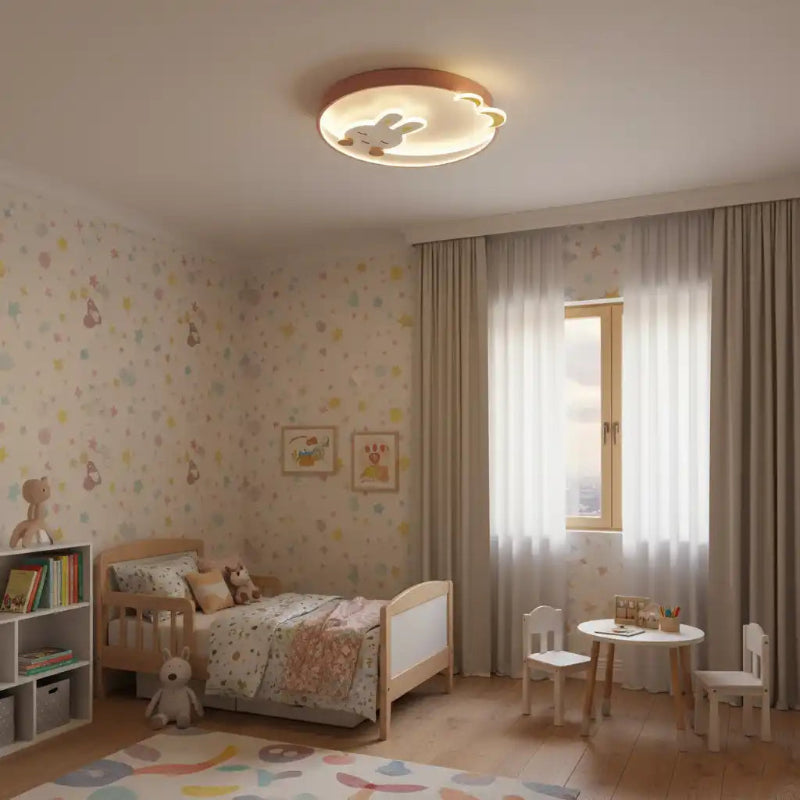 Plafonnier Lapin Lune chambre enfant luppa