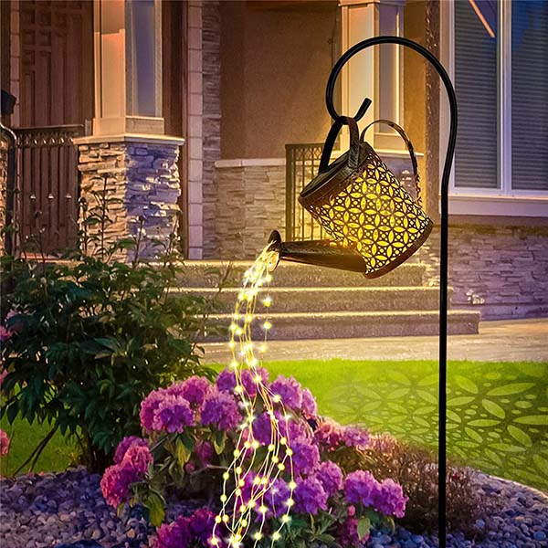 Solar Lighted Watering Can