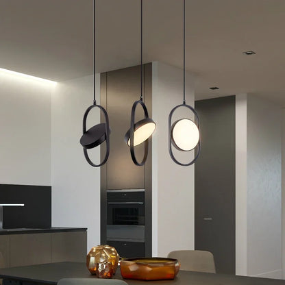 Modern Pendant Light in Acrylic and Iron