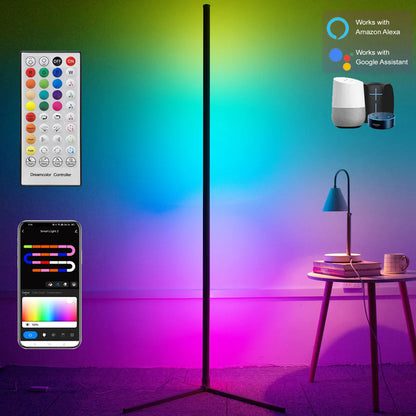 RGB Led lamp on stand