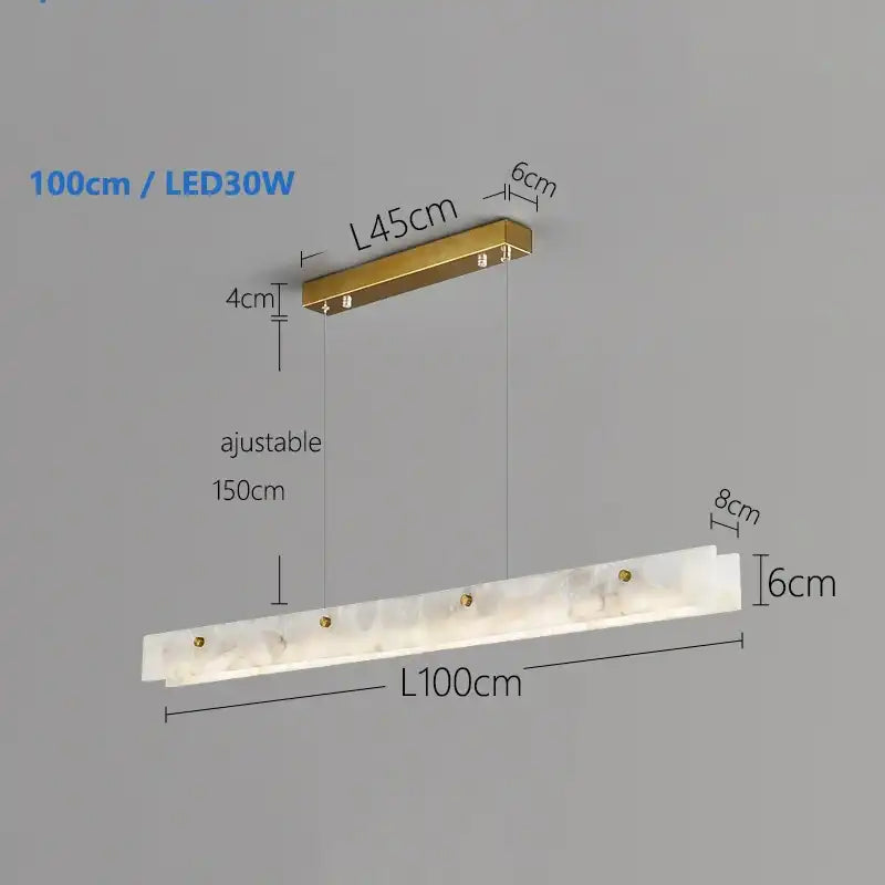 Suspension LED en Marbre Naturel