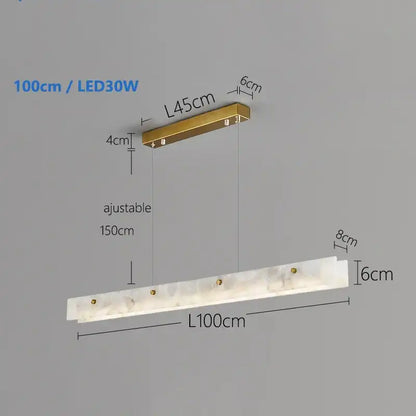 Suspension LED en Marbre Naturel