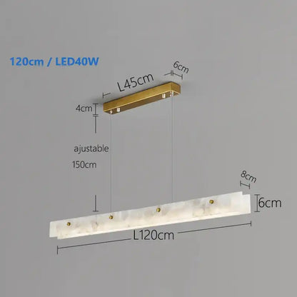 Suspension LED en Marbre Naturel