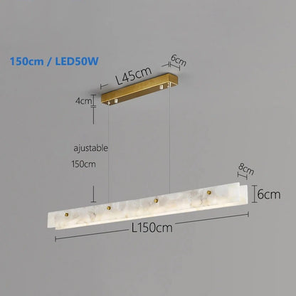 Suspension LED en Marbre Naturel