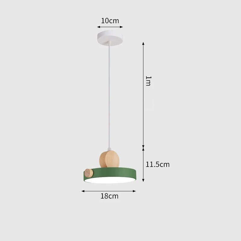 Suspension moderne Led vert variant