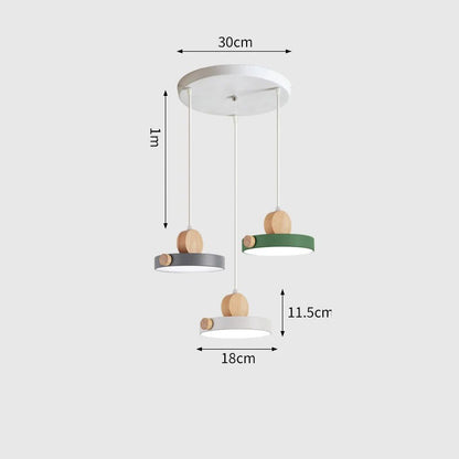 Suspension moderne triple couleur Led variant