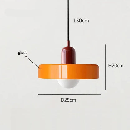 Suspension rétro Bordeau et Orange