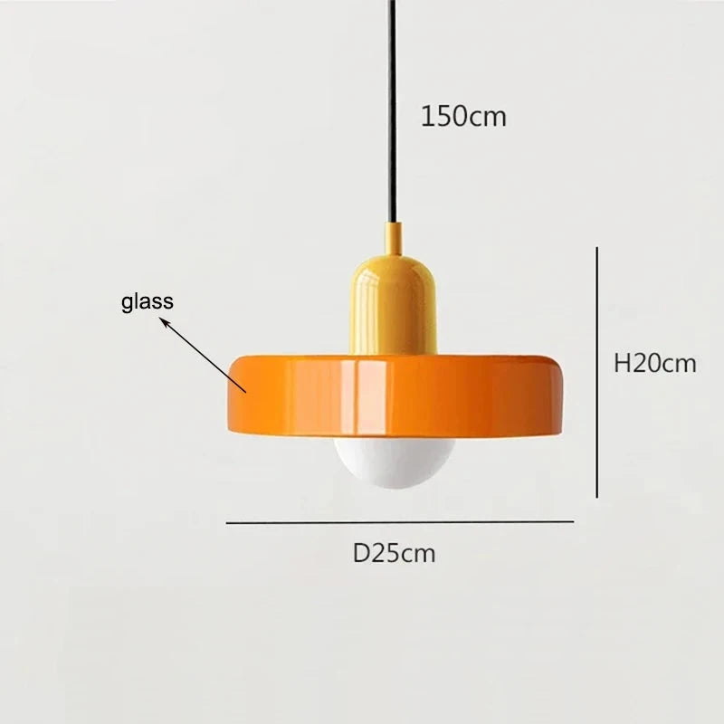 Suspension rétro Jaune et Orange