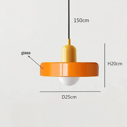 Suspension rétro Jaune et Orange