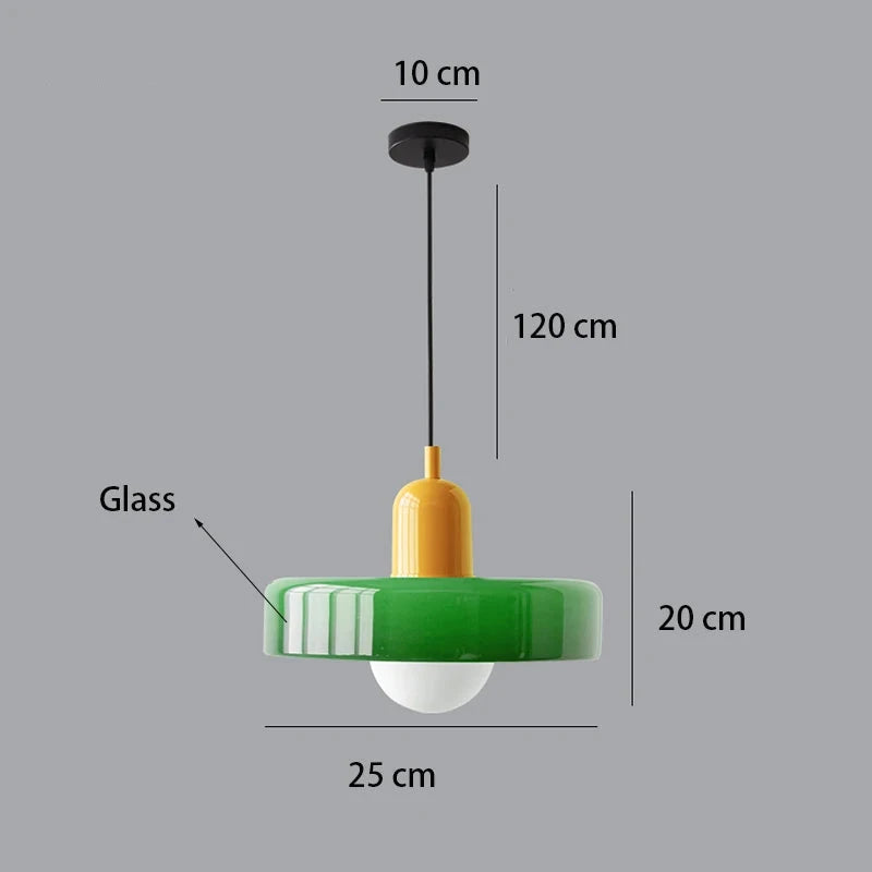 Suspension rétro Jaune et Vert 