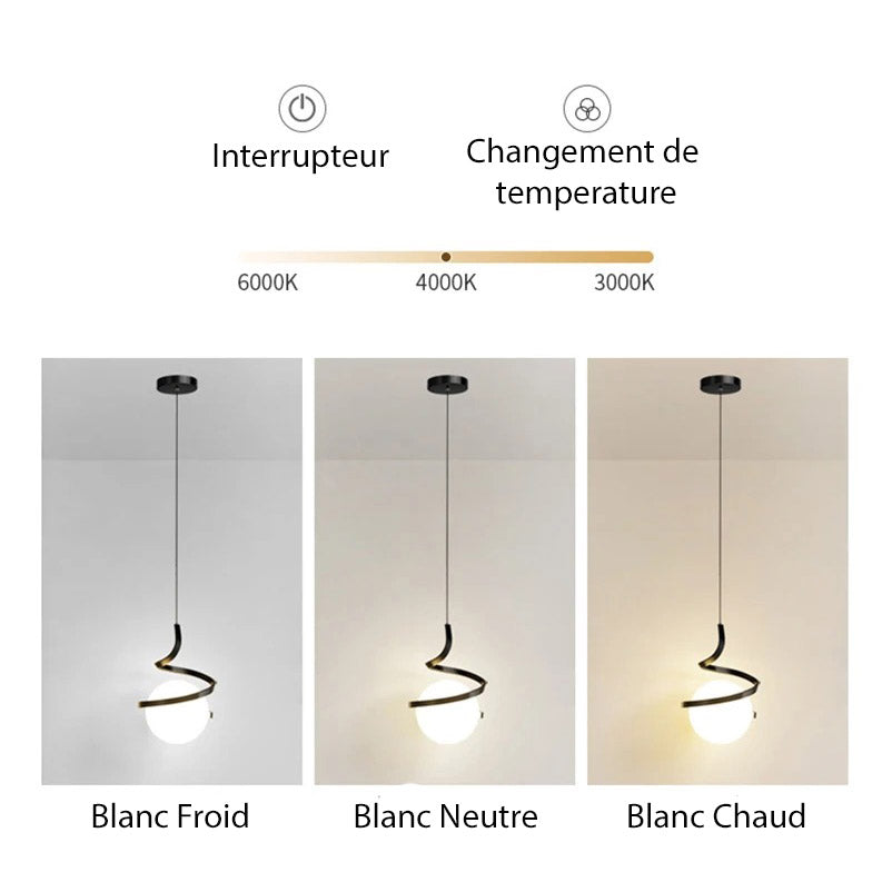 Suspension d'appoint boule LED 