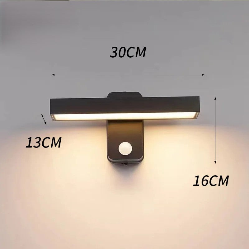 Applique murale LED extérieure 30 cm avec capteur de mouvement éclairage moderne