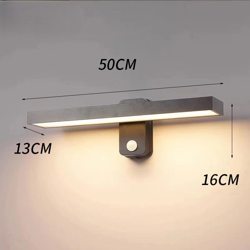 Applique murale LED extérieure 50 cm avec capteur de mouvement éclairage mural moderne