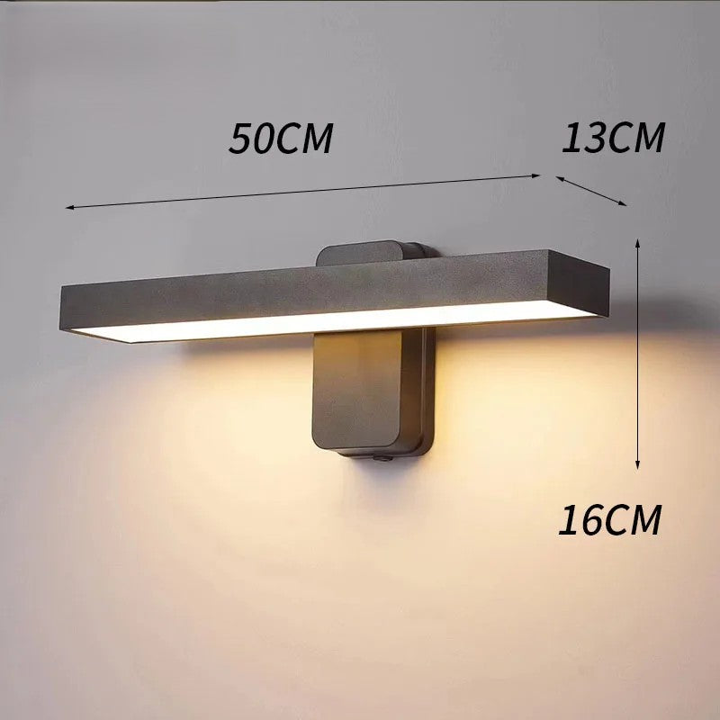 Applique murale LED extérieure 50 cm sans capteur éclairage mural moderne