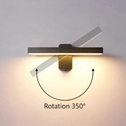 Applique murale LED extérieure orientable avec rotation 350 degrés pour éclairage mural ajustable