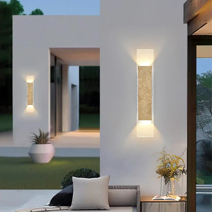 applique murale pierre naturelle, luminaire travertin véritable, applique wabi sabi, éclairage chambre luxe, applique murale 18W.