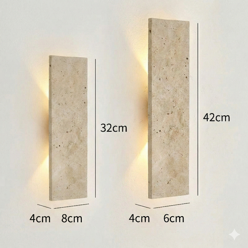 Dimensions – Applique murale en pierre naturelle stela