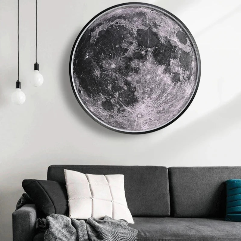 applique murale lune salon led blanc froid