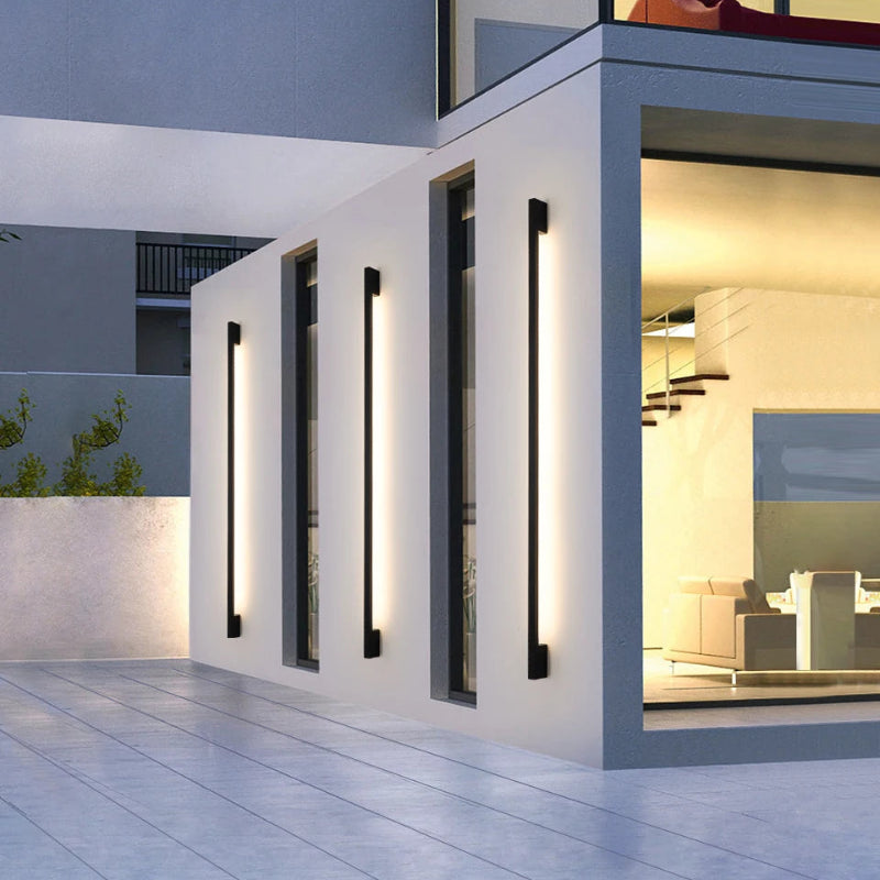 Éclairage Mural Extérieur Minimaliste terrasse trois luminaires