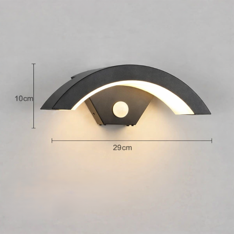 Dimensions de l'applique murale  Orbit - LED d'extérieur stylisée qui éclaire vers le bas