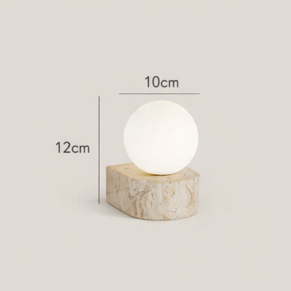 Dimensions du mini applique murale en pierre naturelle et verre by Luppa